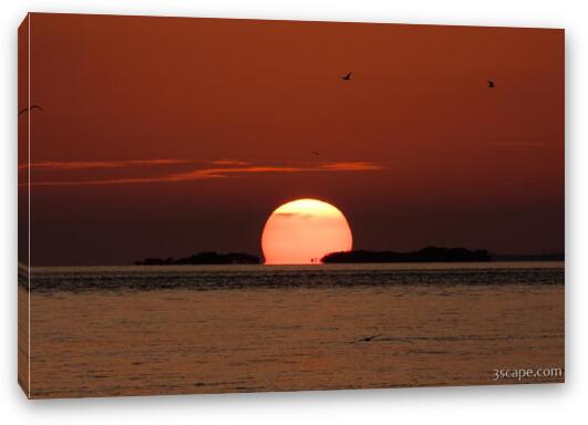 Sunset over the Keys Fine Art Canvas Print