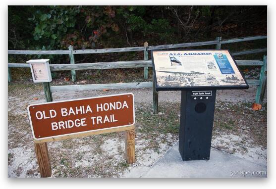 Old Bahia Honda Bridge Trail Fine Art Metal Print