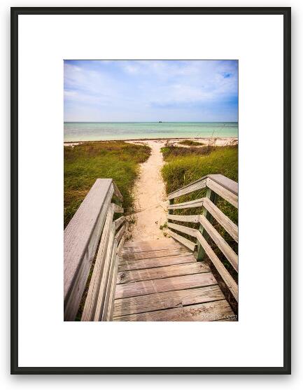 Beach Path Framed Fine Art Print