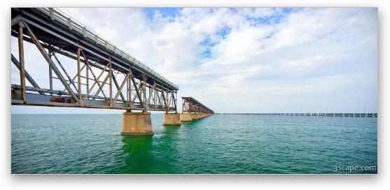 Florida Overseas Railway bridge near Bahia Honda State Park Fine Art Metal Print