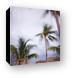 Palm trees and hammocks swaying in the breeze Canvas Print