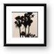 Palm tree silhouette, Sombrero Beach, Marathon Key Framed Print