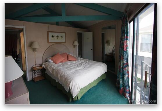 Interior of bungalo (condo) at Coco Plum Resort - Bedroom Fine Art Metal Print