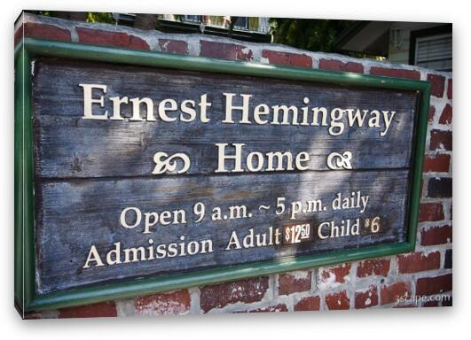 Ernest Hemingway Home Fine Art Canvas Print