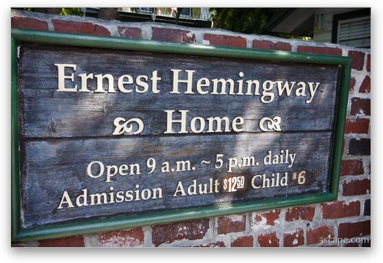 Ernest Hemingway Home Fine Art Print
