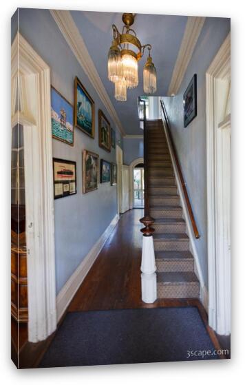 Ernest Hemingway Home (hallway and stairs) Fine Art Canvas Print