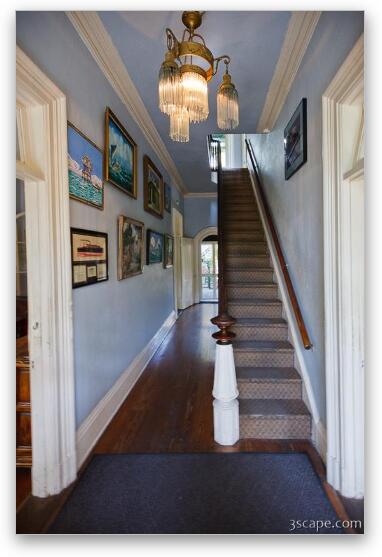 Ernest Hemingway Home (hallway and stairs) Fine Art Metal Print