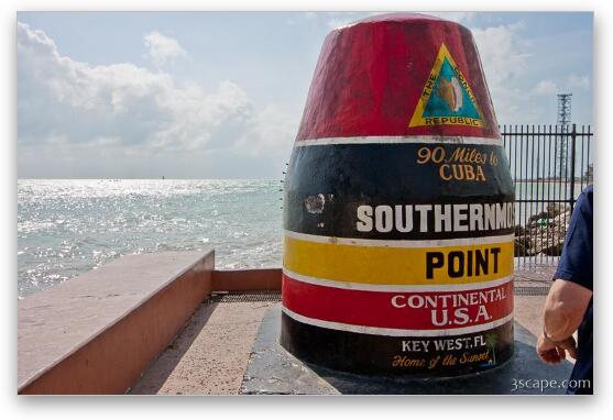 Southernmost Point of the Continental USA Fine Art Metal Print