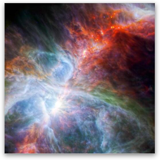 Orion's Rainbow of Infrared Light Fine Art Metal Print