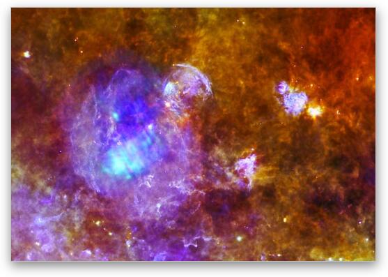 Life and Death in a Star-Forming Cloud Fine Art Metal Print