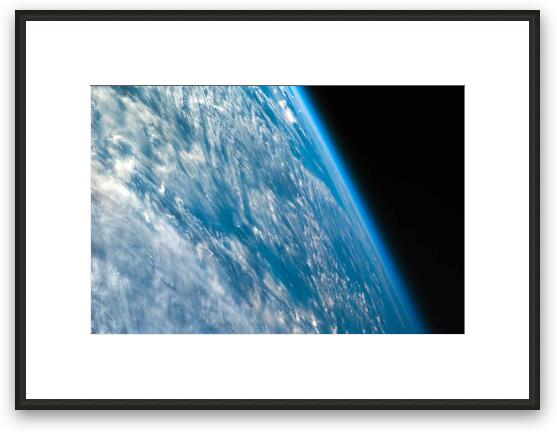 Oblique Shot of Earth Framed Fine Art Print