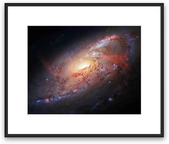 Hubble view of M 106 Framed Fine Art Print