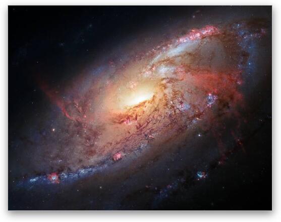Hubble view of M 106 Fine Art Print