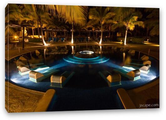 Another Barcelo Pool Fine Art Canvas Print