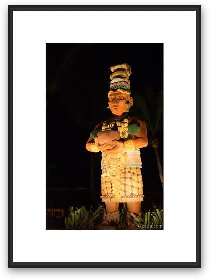 Mayan Statue Framed Fine Art Print