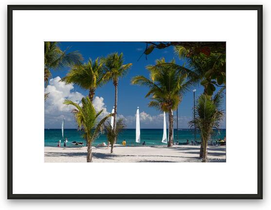 Beached Sailboats Framed Fine Art Print