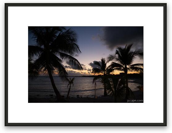 Tropical Sunset Framed Fine Art Print