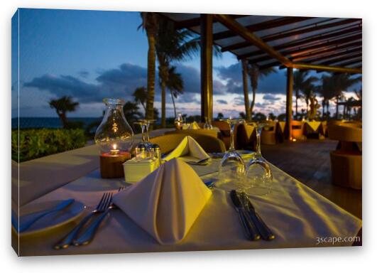 Dining Outside Fine Art Canvas Print