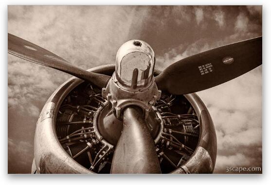 Vintage B-17 Flying Fortress Fine Art Metal Print