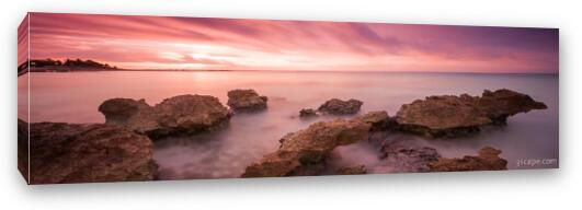 Mexico Beach Sunrise Panoramic Fine Art Canvas Print