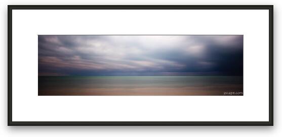 Abstract Long Exposure Beach Panoramic Framed Fine Art Print