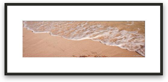 Beach Waves Panoramic Framed Fine Art Print