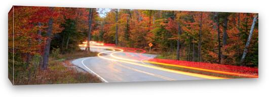 Door County Curvy Road Panoramic (Route 42) Fine Art Canvas Print