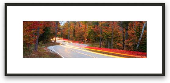 Door County Curvy Road Panoramic (Route 42) Framed Fine Art Print