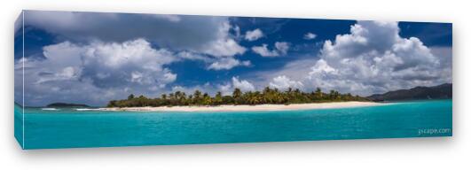 Sandy Cay Beach British Virgin Islands Panoramic Fine Art Canvas Print