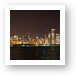 Beautiful Chicago Skyline with Fireworks (High Resolution) Art Print