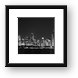 Chicago Skyline at Night Black and White Panoramic Framed Print