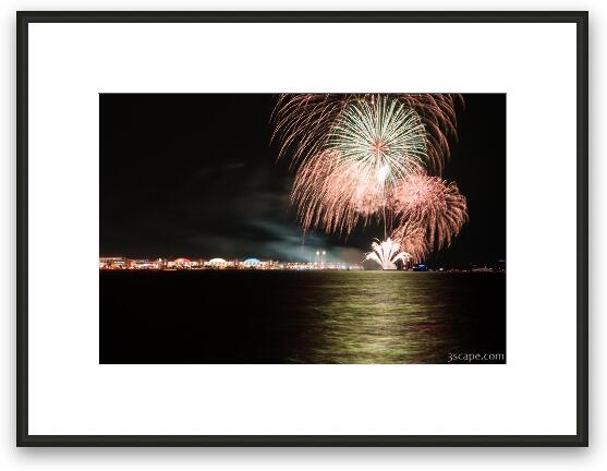 Navy Pier Fireworks Framed Fine Art Print