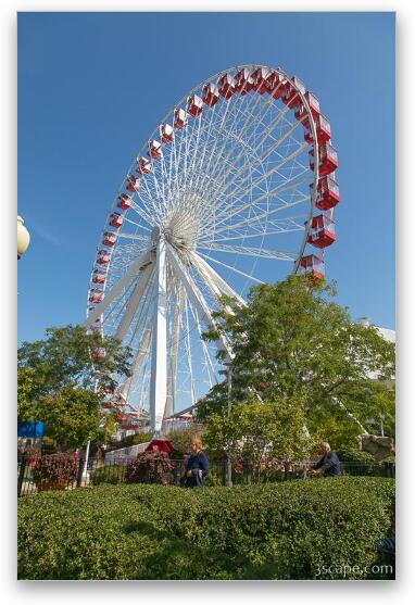 Navy Pier Ferris Wheel Fine Art Metal Print