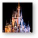 Cinderella's Castle and Partners statue at night Metal Print