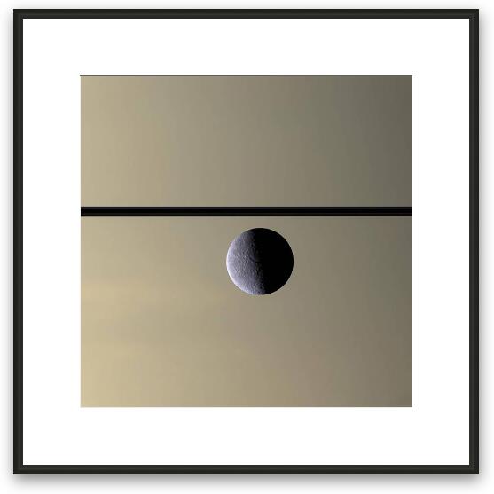 Saturn Rhea Contemporary Abstract Framed Fine Art Print