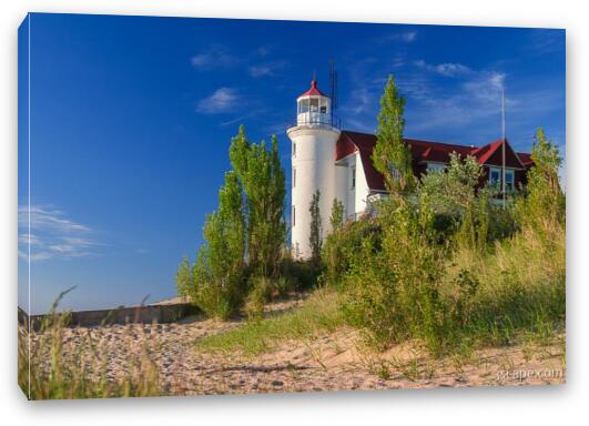 Point Betsie Lighthouse, near Crystallia, Michigan Fine Art Canvas Print