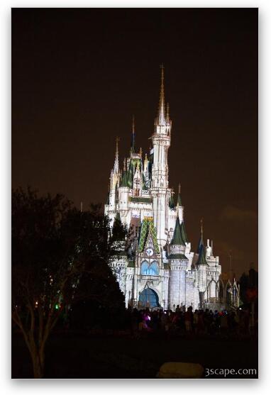 Cinderella Castle Light Show Fine Art Print