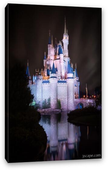 Cinderella's Castle Reflection Fine Art Canvas Print