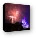 Disney Castle Fireworks and Light Show Canvas Print