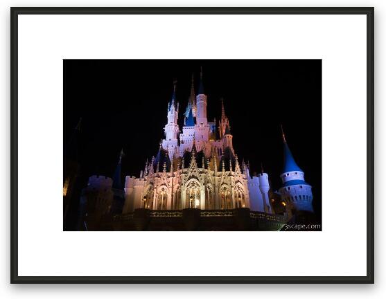 Cinderella's Castle at Night Framed Fine Art Print