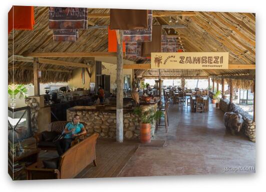 Zambezi Restaurant at Ostrich Farm Fine Art Canvas Print
