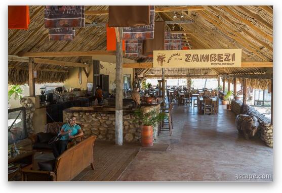 Zambezi Restaurant at Ostrich Farm Fine Art Metal Print