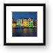 Willemstad Curacao at Night Panoramic Framed Print