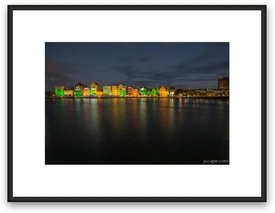 Willemstad at Night Framed Fine Art Print