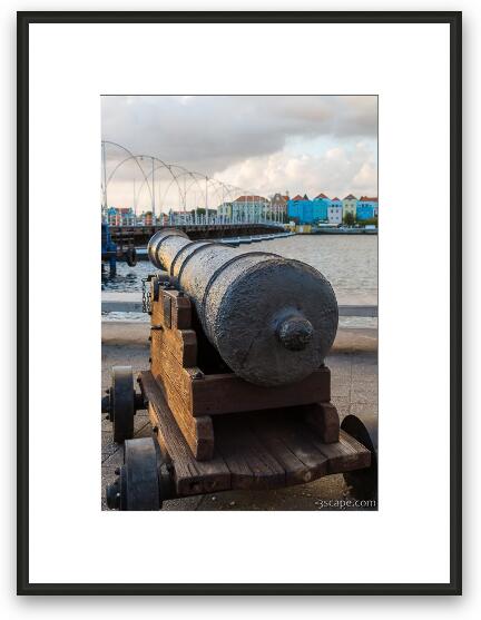 Old Cannon in Willemstad Framed Fine Art Print