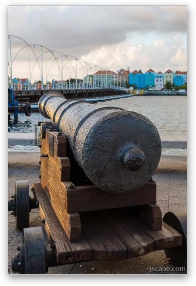 Old Cannon in Willemstad Fine Art Metal Print