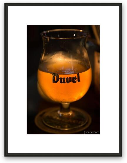 Cold Glass of Duvel Beer Framed Fine Art Print