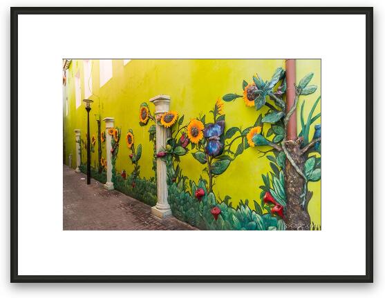 3D Art on Alley Wall Framed Fine Art Print