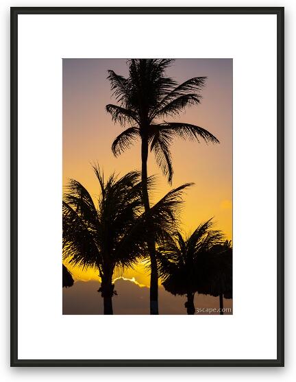 Curacao Sunset Framed Fine Art Print