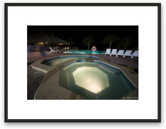 Sunscape Resort Pool at Night Framed Fine Art Print